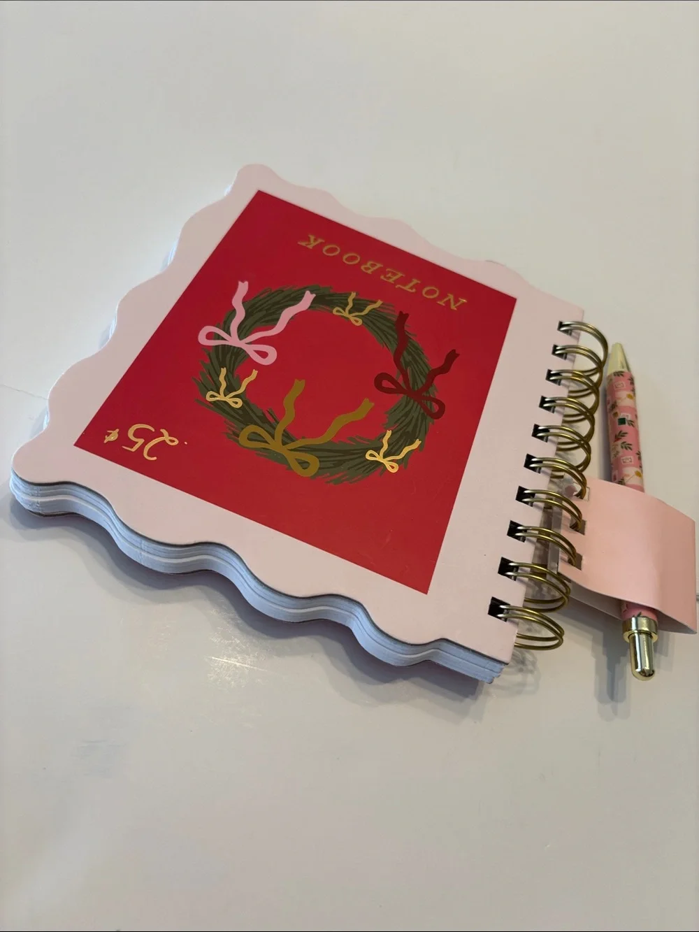 Fringe Festive Wreath Spiral Notebook and Pen Set